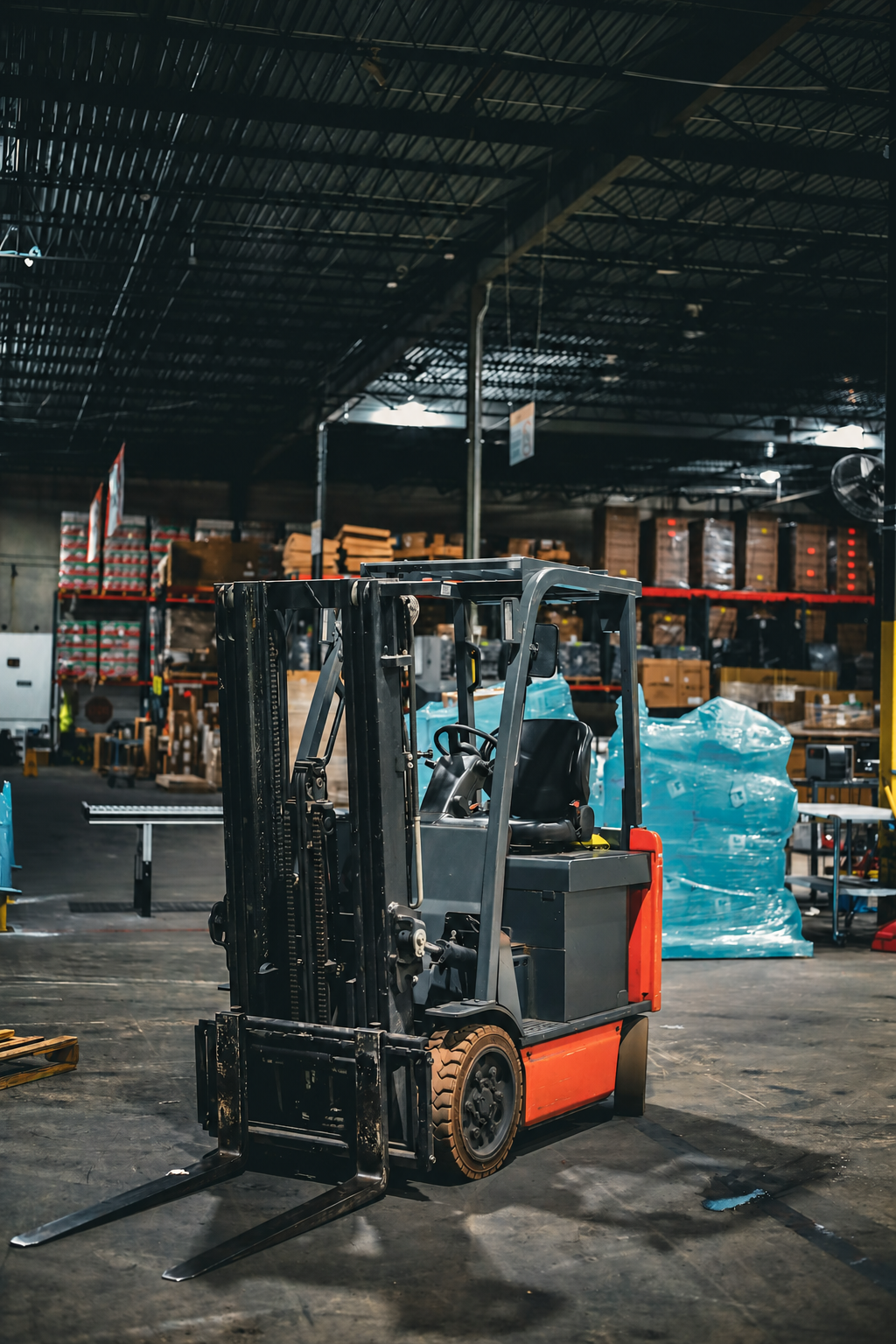 Warehouse forklift in a sample dealer hire landing page